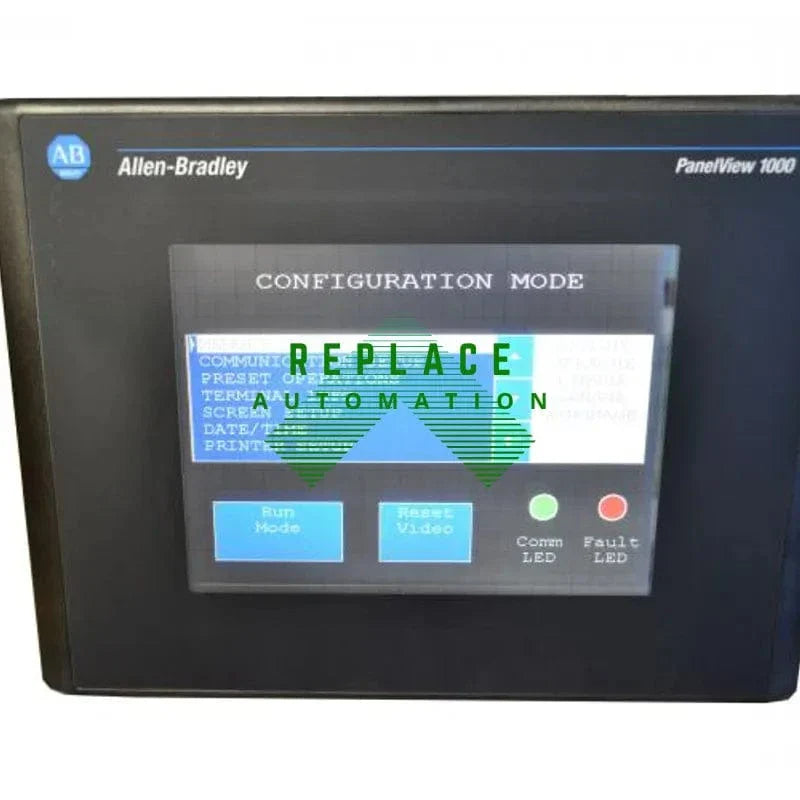 allen bradley panelview 1000 in configuration mode